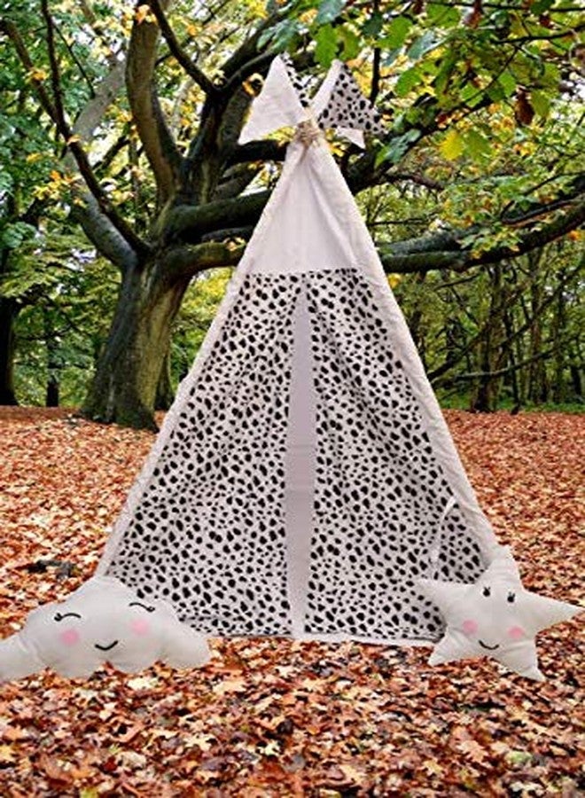 CREATIVE TEXTILES خيمة لعب للأطفال مصنوعة من القطن، مزودة بوسادة قطيفة على شكل نجمة، مناسبة للأطفال من عمر سنتين فما فوق. - Image 4